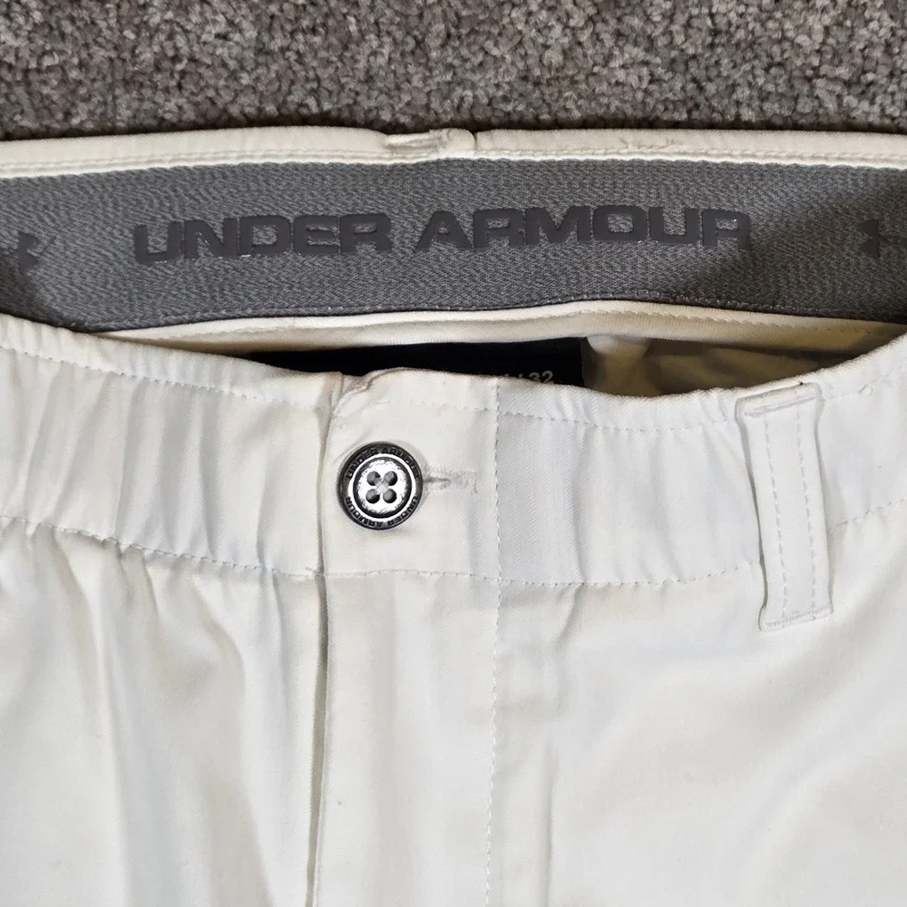 Under Armour Pants Mens Golf Pant 32x32 White Golf Performance Nylon Stretch